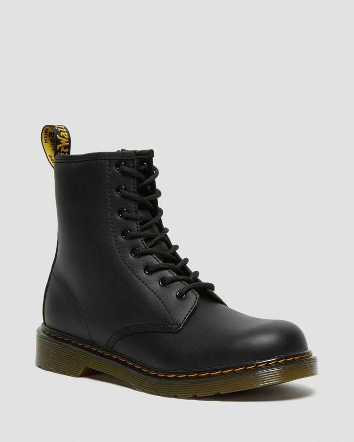 Dr Martens Støvler Barn Svart Youth 1460 Softy T Læder Lace Up 0172AEOZW